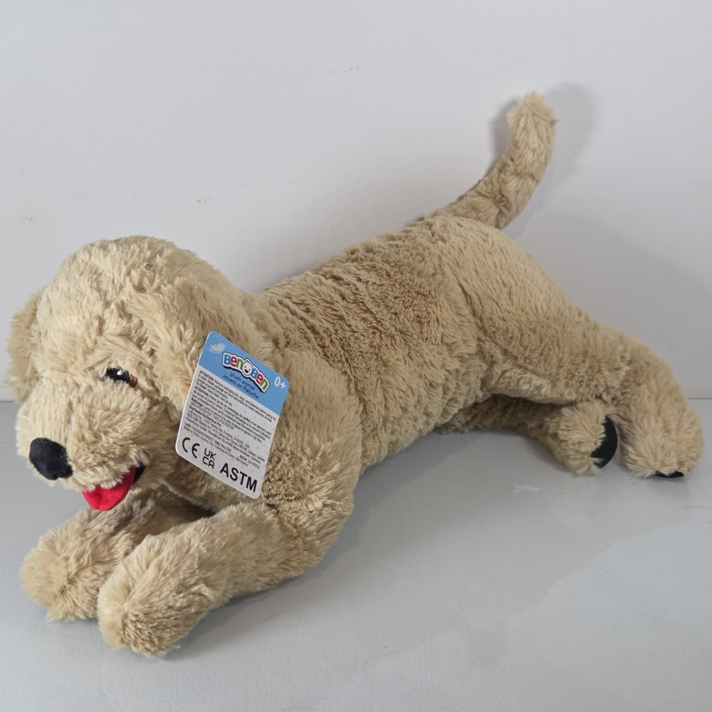 BenBen Ben Ben PUPPY DOG Tan Brown 16" Floppy Plush Stuffed Animal Lab Golden